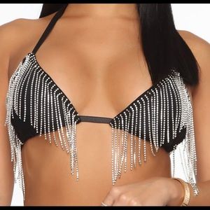 Cute rhinestone bralette.